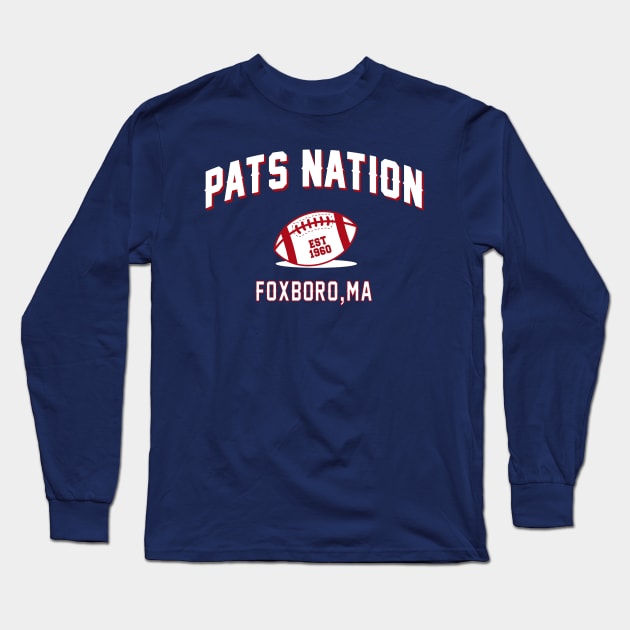 pats nation est 1960 Long Sleeve T-Shirt by rsclvisual